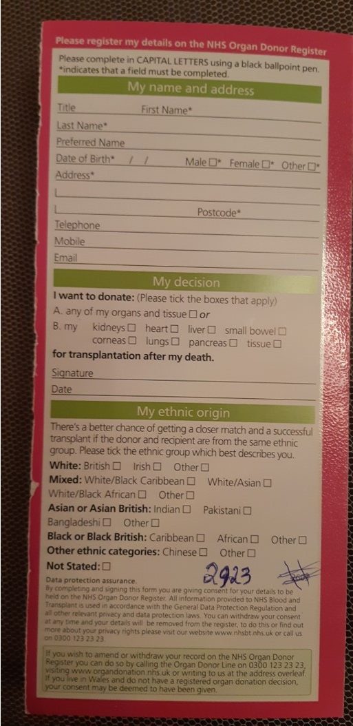 Register for organ donation through Vanik Council